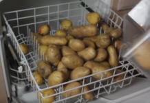 Stavio je krompir u mašinu za pranje sudova, a kad budete videli zašto – i vi ćete to raditi redovno! (VIDEO)