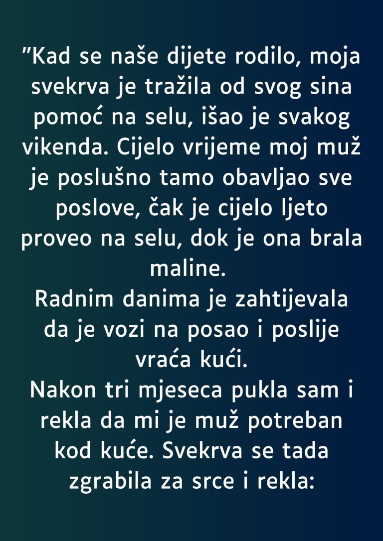 KAD SE NAŠE DIJETE R0DIL0, M0JA SVEKRVA JE… - featured image