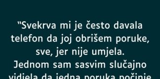 “Svekrva mi je često davala telefon da joj obrišem poruke, sve, jer nije umjela…” “Svekrva mi je često davala telefon da joj obrišem poruke, sve, jer nije umjela…” - featured image